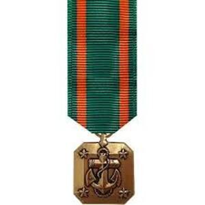 Mini Navy Marine Corps Achievement Award Medal, 11/16"SQ x 2-1/4"H Overall